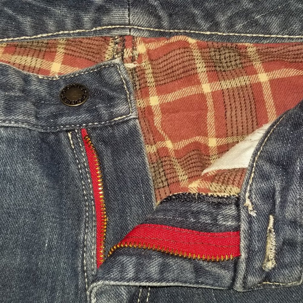 Dickies women's flannel lined jeans sz 8R